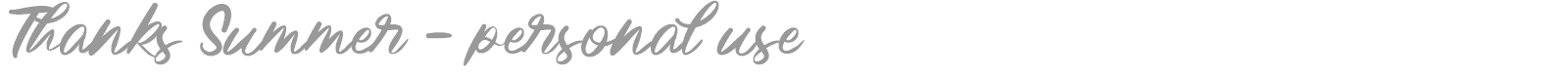 Thanks Summer font preview